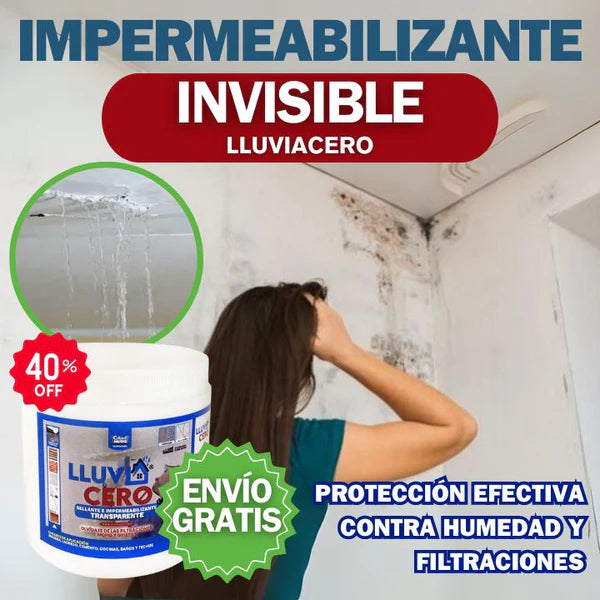LLUVIACERO™️ Nuevo Sellador impermeabilizante Invisible Multisuperficies De Alta Duración ✅