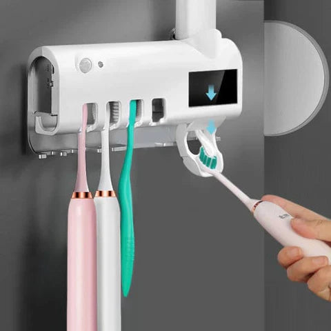 ESTERILIZADOR DE CEPILLOS CON DISPENSADOR DE CREMA