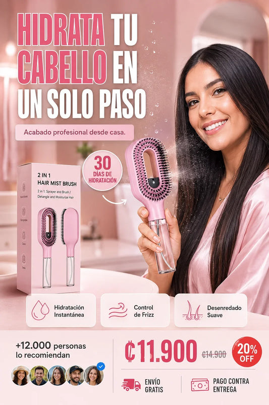 cepillo 2 en 1 con atomizador